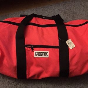 Pink Victoria’s Secret duffel bag